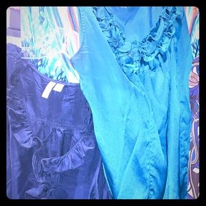 Silk sleeveless blouses